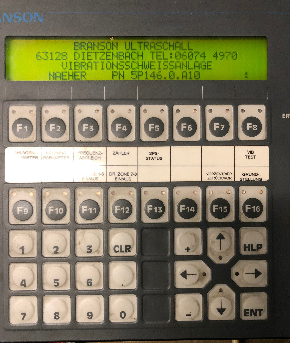 Branson PCS095 PG 095.507.A 201295 Bedienpanel Operator Panel