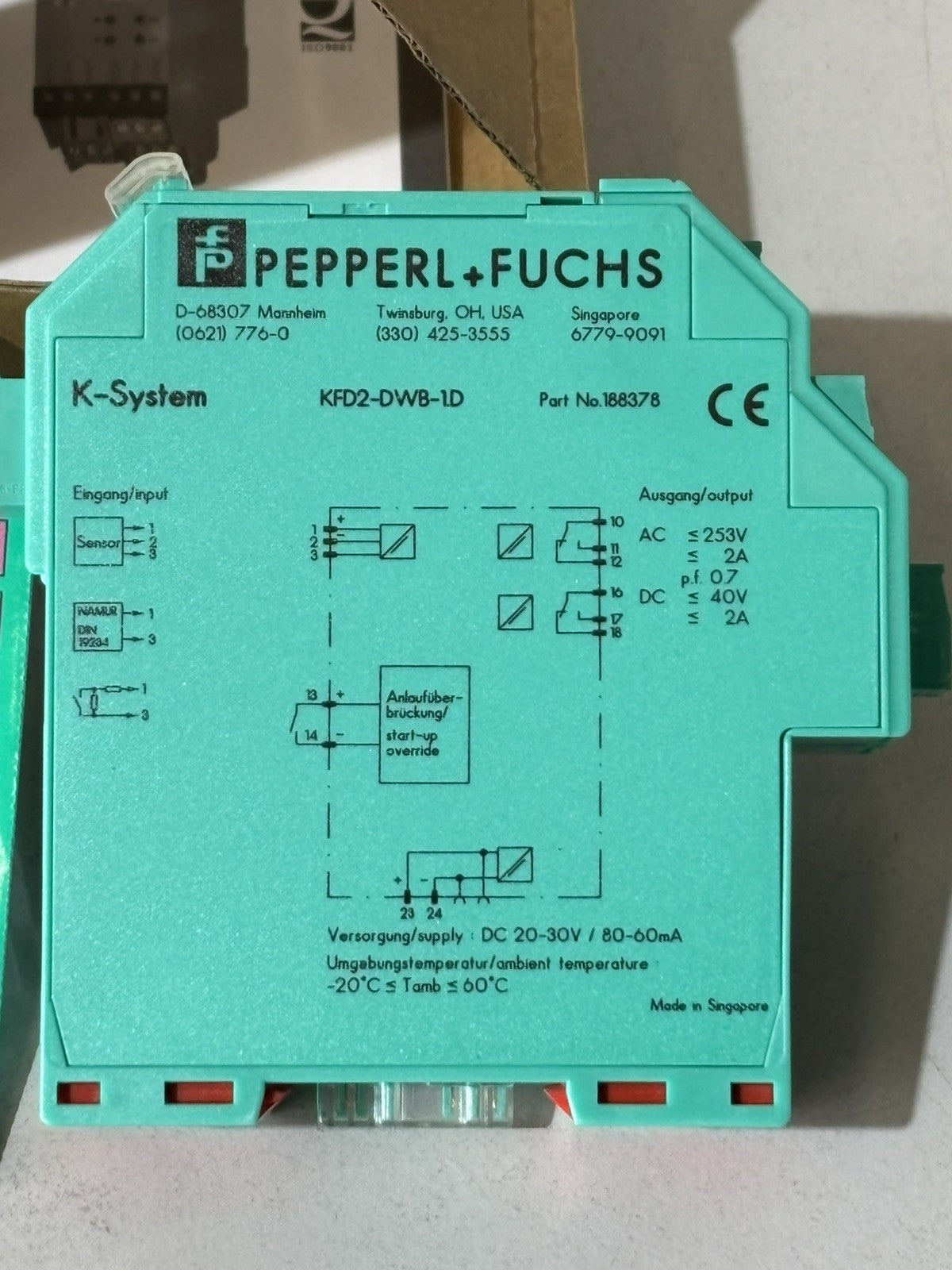 Pepperl+Fuchs KFD2-DWB-1.D Part No. 188378 K-System mit OVP