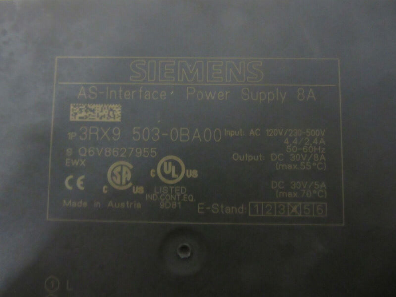 Siemens AS-Interface Power Supply 8A 3RX9 503-0BA00