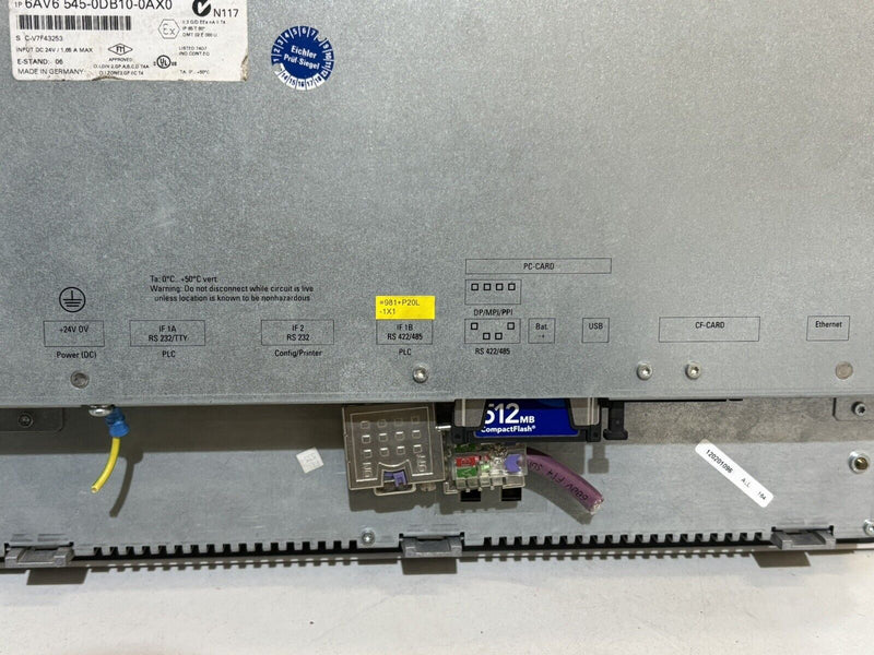 SIEMENS 6AV6 545-0DB10-0AX0 Multi Panel MP 370 TOUCH-15 TFT E-Stand: 06