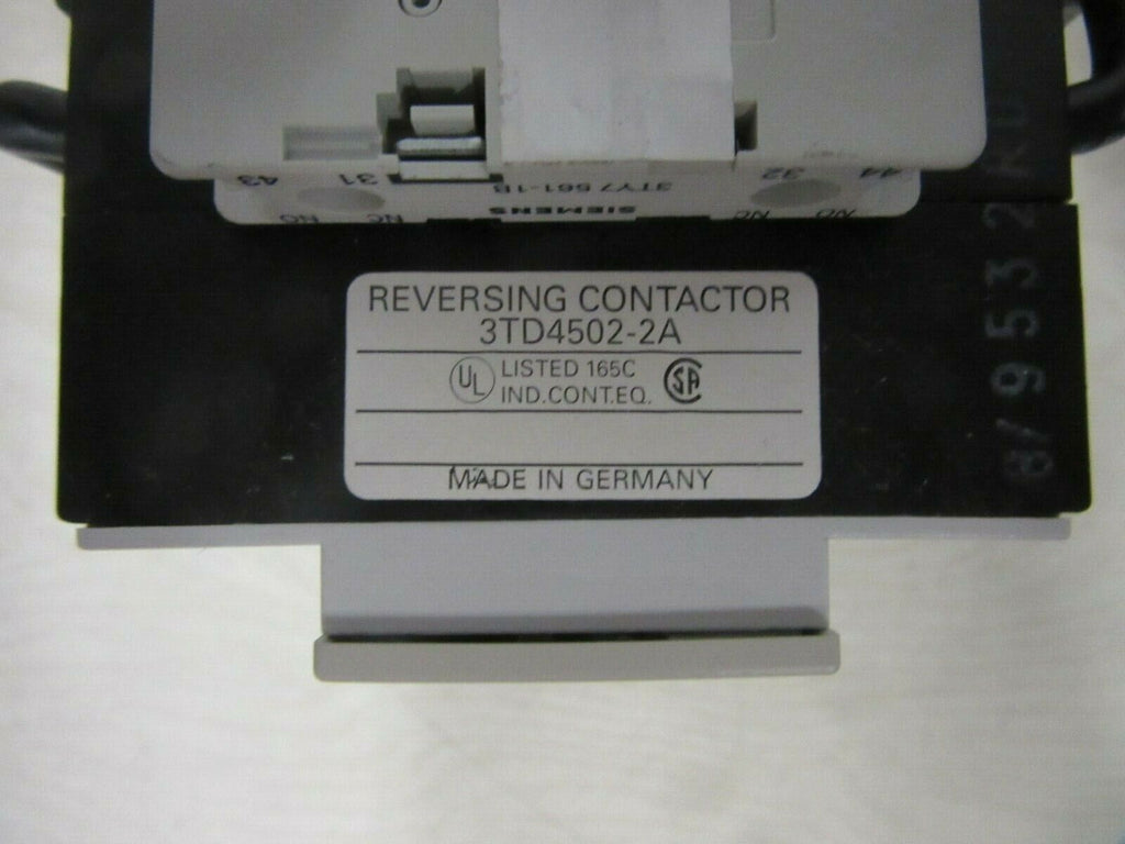 Siemens 3TF4522-0A Reversing Contactor 3TD4502-2A 18,5kW 220V 