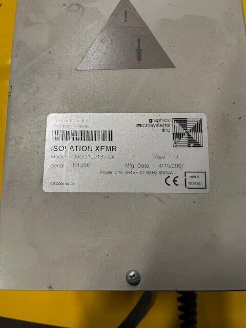 GRAPHICS MICROSYSTEMS INC 090G100137-04 ISOLATION XFMR