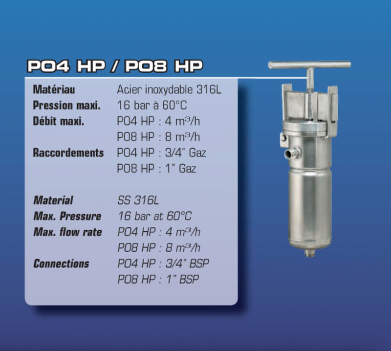 Pall Edelstahlfilter Modell PO 8HP 4POPO 8HP-20038