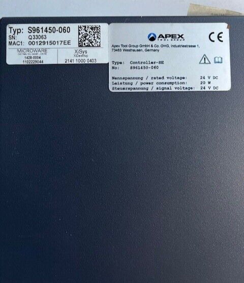 Controller-Se Type S961450-060 Apex Cooper Tool Controler