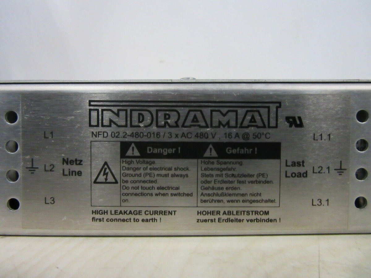 Indramat NFD 02.2-480-016/ 3x AC 480 V Power Line Filter