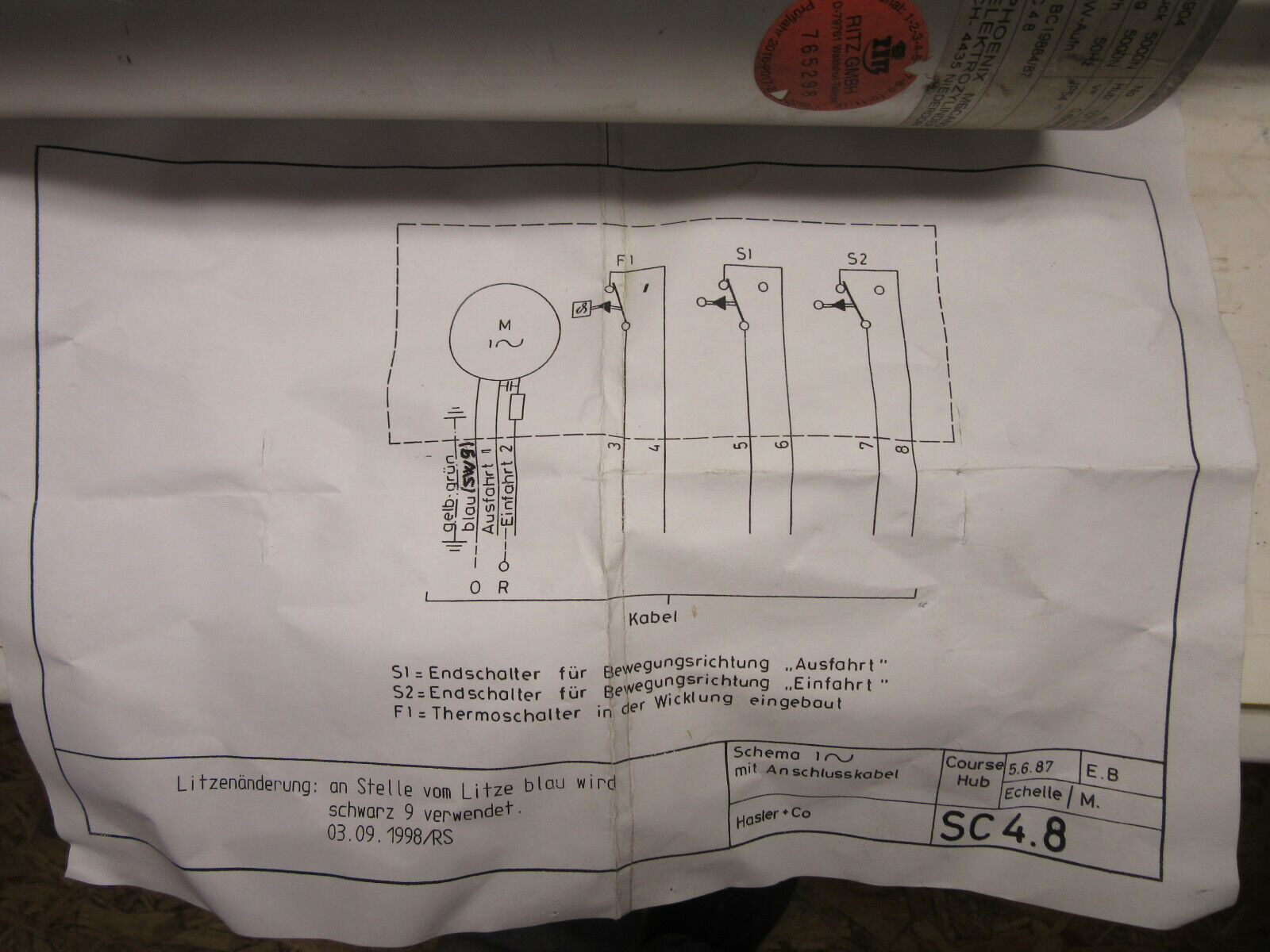 Phoenix Mecano Elektrozylinder, 230Volt, 85W, 5000N, Hub 107,5mm 