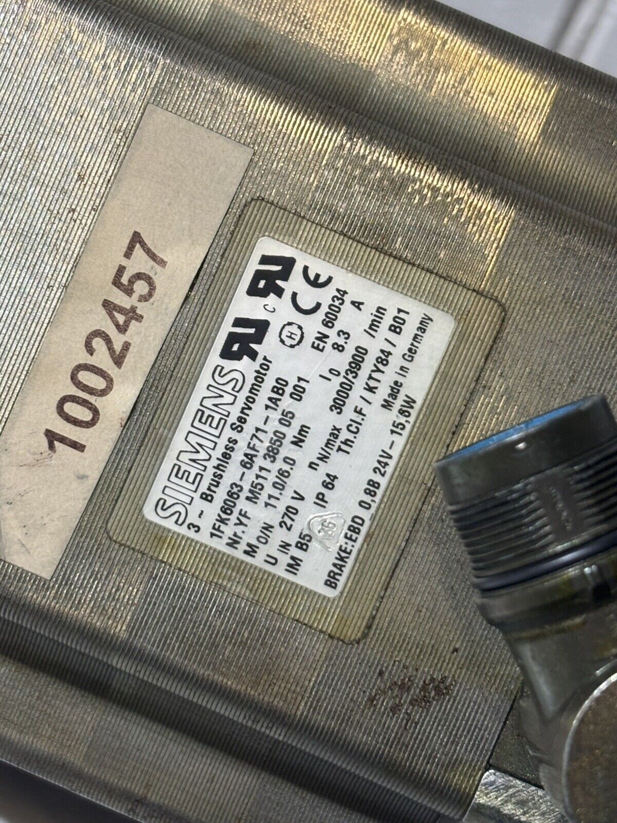 Siemens  1FK6063-6AF71-1AB0 Brushless Servomotor