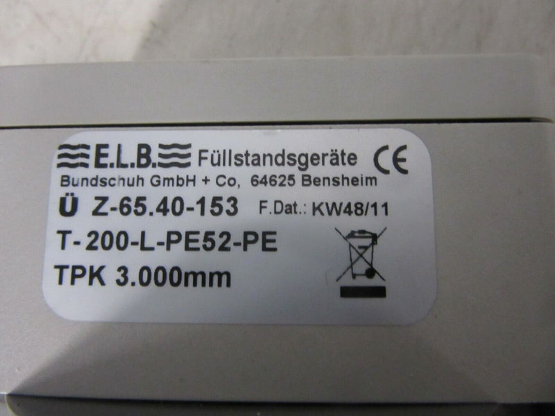 E.L.B. Füllstandsgeräte T-200-L-PE52-PE TPK 3.000 mm