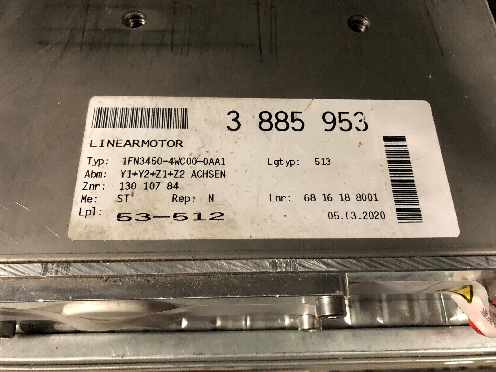 Siemens 1FN3450-4WC00-0AA1 Linearmotor Primärteil