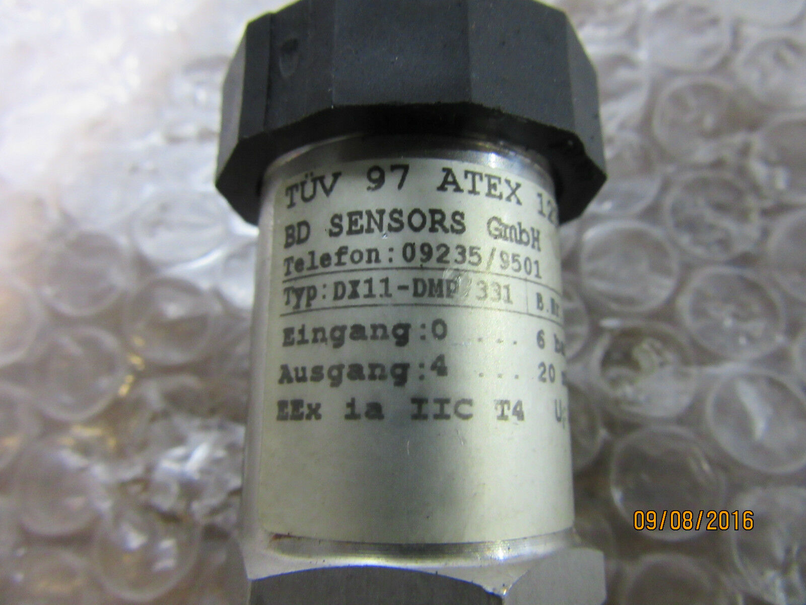 BD SENSORS TÜV 97 ATEX 1232 X