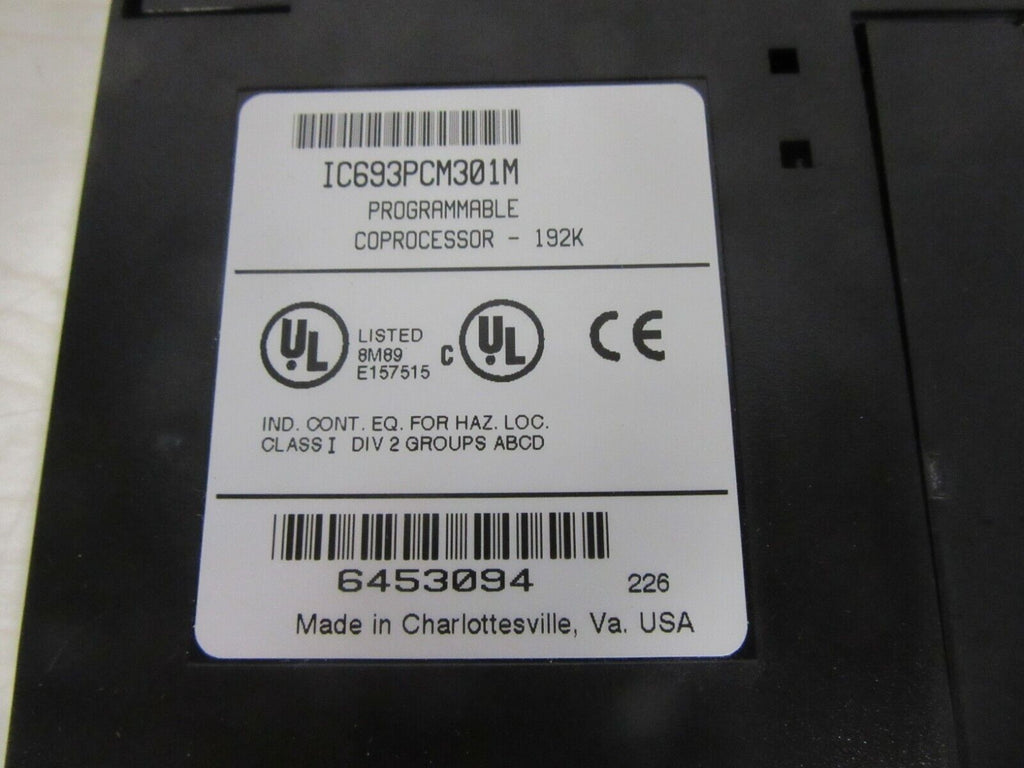 GE FANUC IC693PCM301M Programmable Coprocessor - 192K