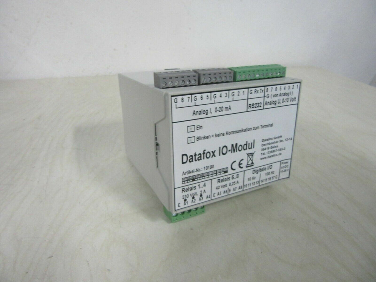 Datafox IO-Modul RS232 Analog I, 0-20mA Analog U, 0-10Volt