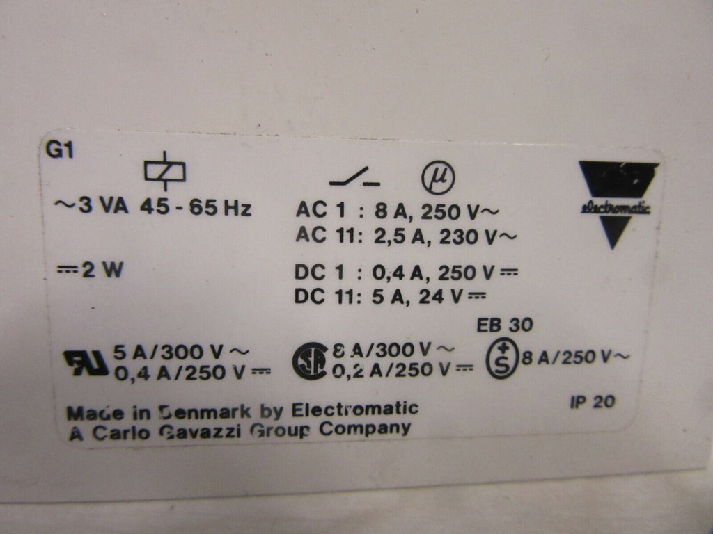Electromatic SA 245 230 Delay on Operate