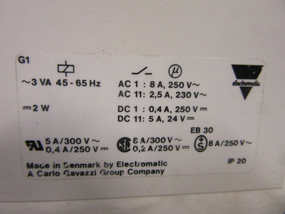 Electromatic SA 245 230 Delay on Operate