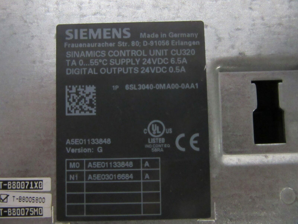 Siemens Sinamics 6SL3040-0MA00-0AA1 Version G + CF Card 6SL3054-0CF01-1AA0