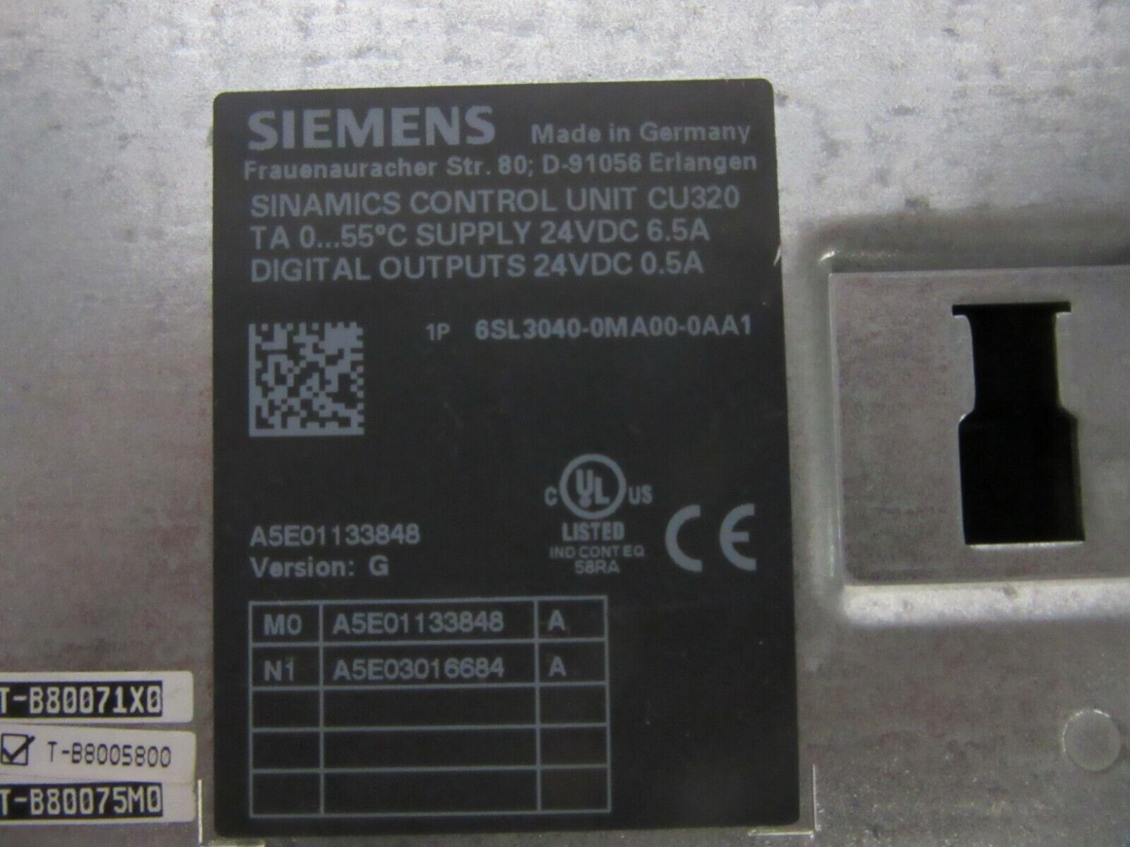Siemens Sinamics 6SL3040-0MA00-0AA1 Version G + CF Card 6SL3054-0CF01-1AA0