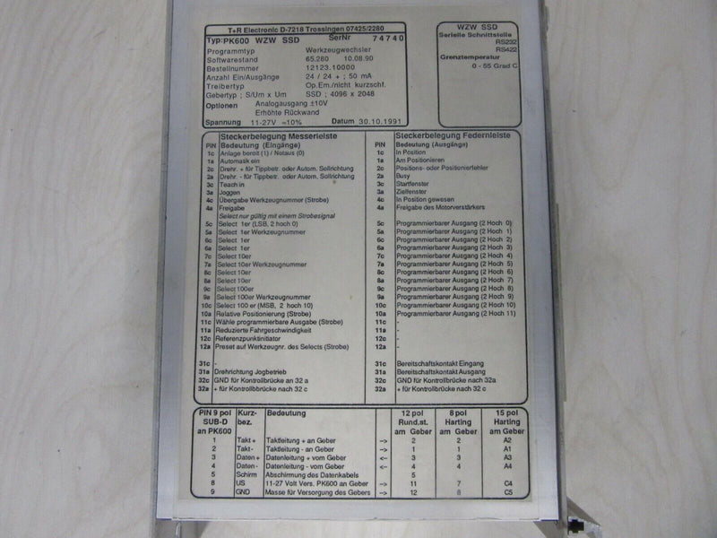 TR Electronic PK600 WZW SSD