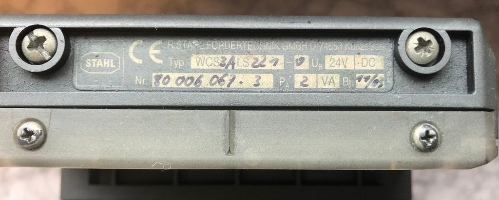 R. Stahl Fördertechnik Stahltronic WCS3A-LS221 Lesekopf reading head WCS3A 24VDC