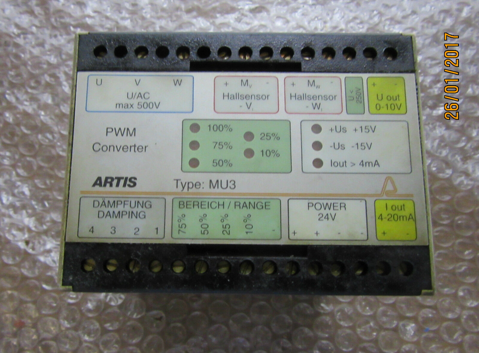 ARTIS MU3 PWM Converter MU 3/2 LA 205S mit Gebrauchsspuren -used-