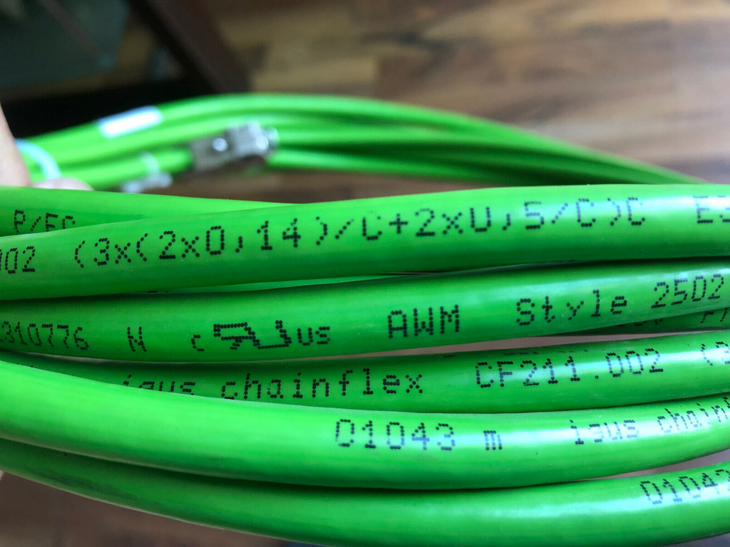 Kabel igus chainflex Länge: 6,6 m, Daten siehe Fotos: AWM Style 2502