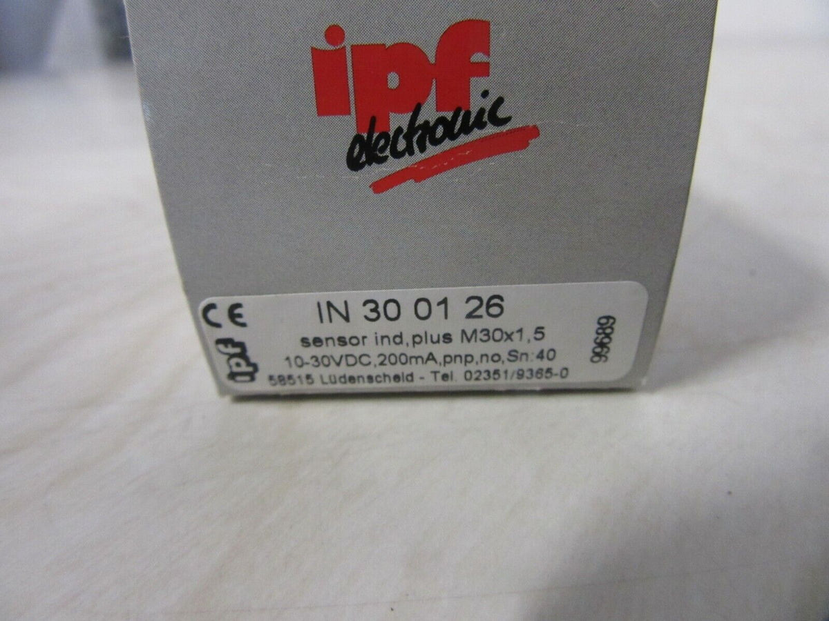 ipf electronic IN 30 01 26 sensor ind plus M30x1,5  