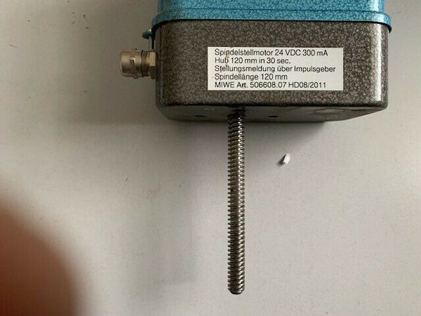 MIWE Spindelstellmotor 24V/DC HUB 120mm in 30Sec Spindellänge 120mm