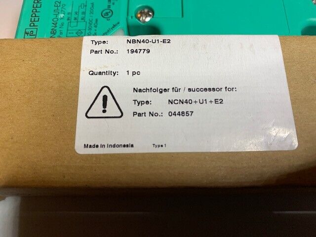 Pepperl+Fuchs NBN40-U1-E2  Nachfolger Für Typ:NCN40+U1+E2 part no.:194779 unused