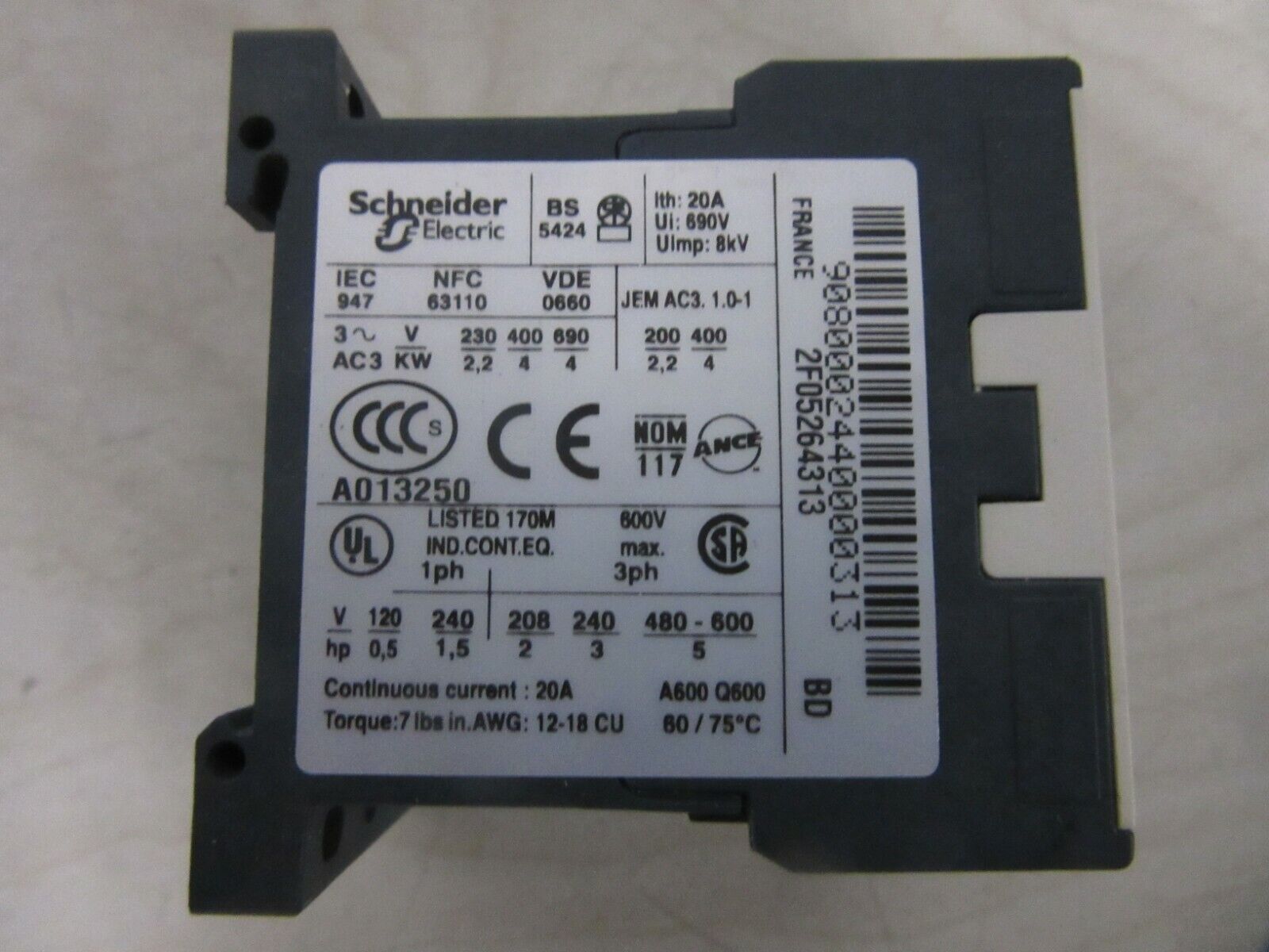 Telemecanique LP1K09008BD Schütz 24V DC Contactor