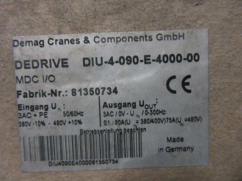 Mannemann Dematic AG Dedrive DIU-4-090-E-4000-00 MDC I/O