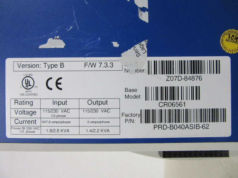 Kollmorgen ServoStar Cd Type B CR06561 Output 2.2 KVA -used-
