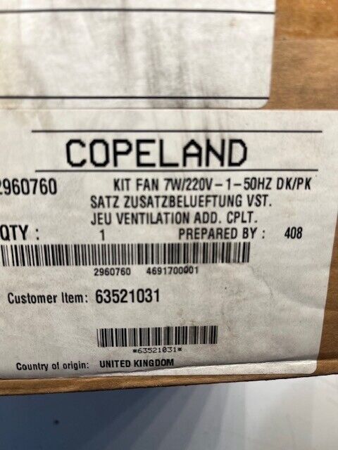 Copeland KIT Fan 7W/220V Nr. 2960760