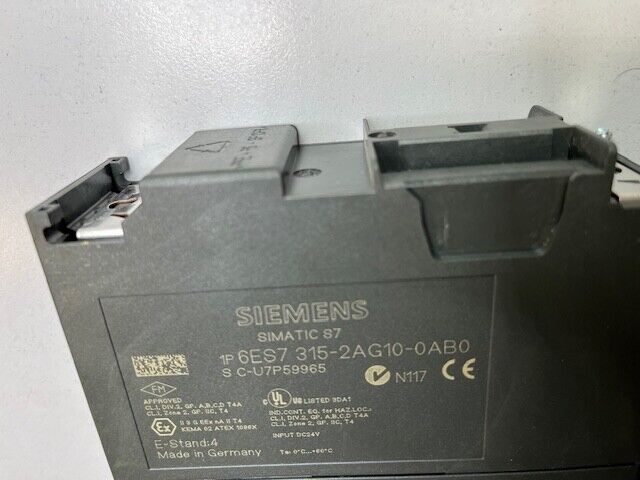 SIEMENS 6ES7315-2AG10-0AB0 SIMATIC S7-300 CPU 315-2DP