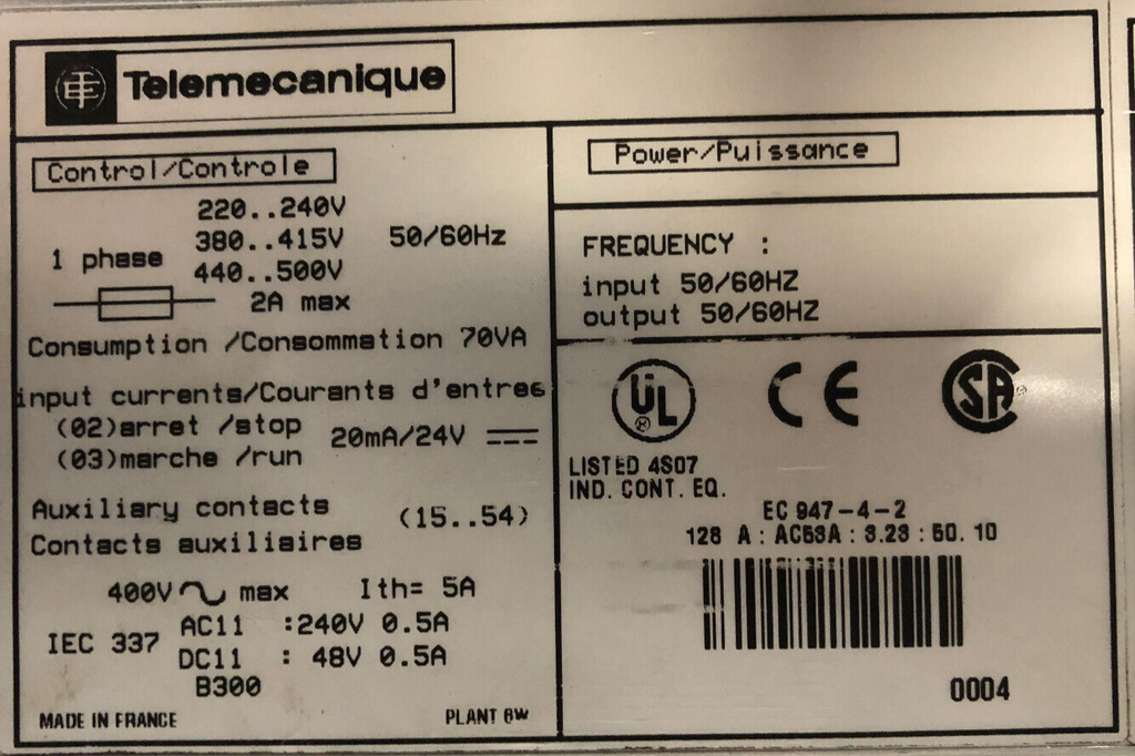 Telemecanique Altistart 46 ATS46C14N