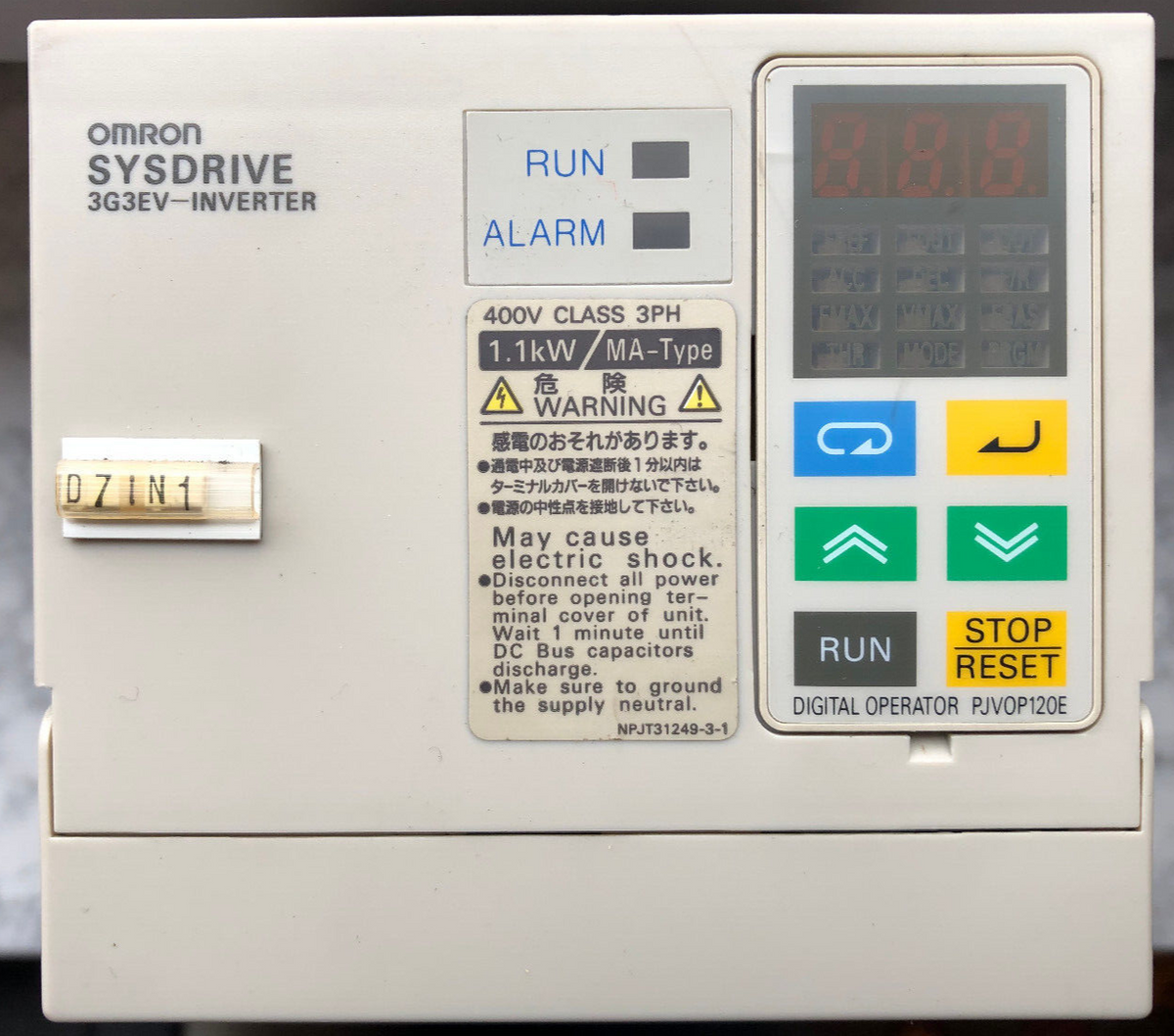 Omron Inverter 3G3EV-A4007MA-CUE