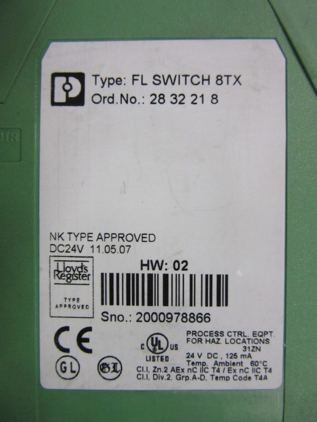 Phoenix Contact FL Switch 8TX 28 32 21 8