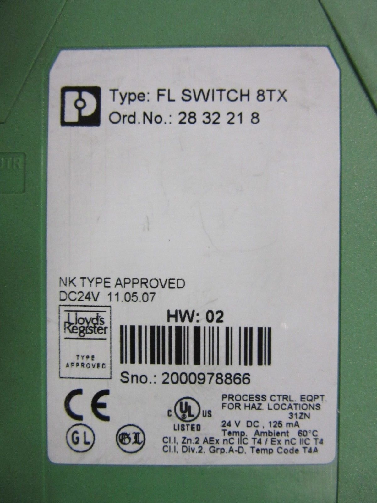 Phoenix Contact FL Switch 8TX 28 32 21 8