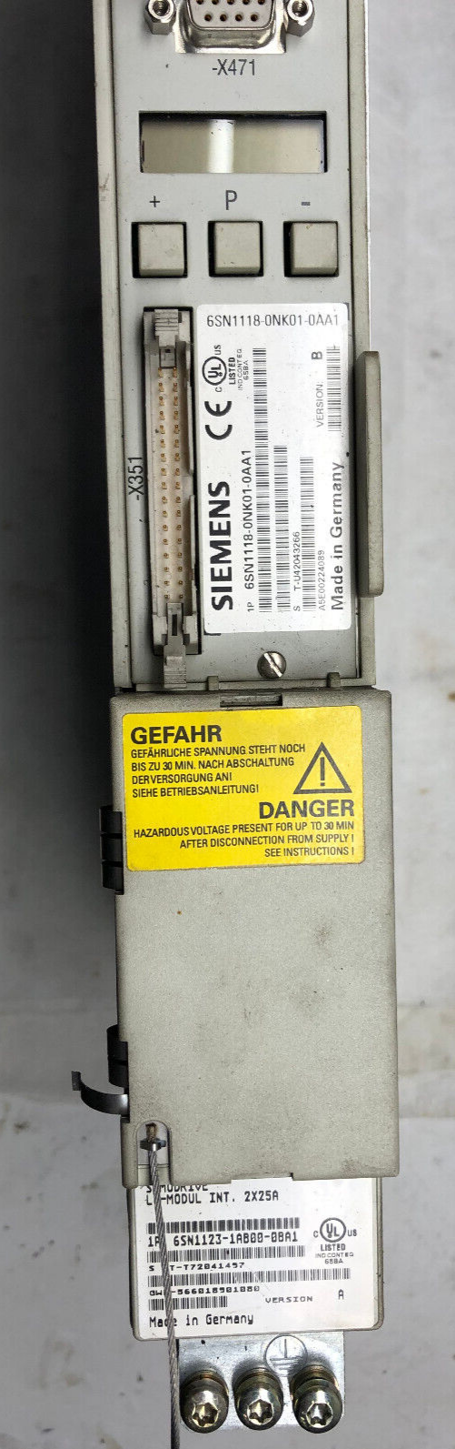 Siemens 6SN1118-0NK01-0AA1 Version B SIMODRIVE Steuergerät m. Simodrive LT-Modul