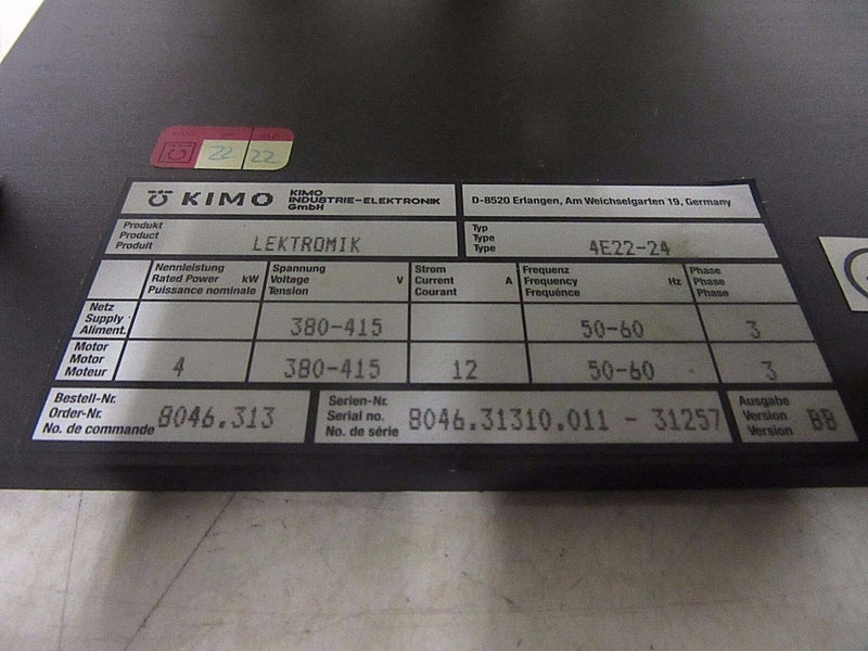 Kimo Lektromik 4E22-24 elektronisches Motor-Steuergerät