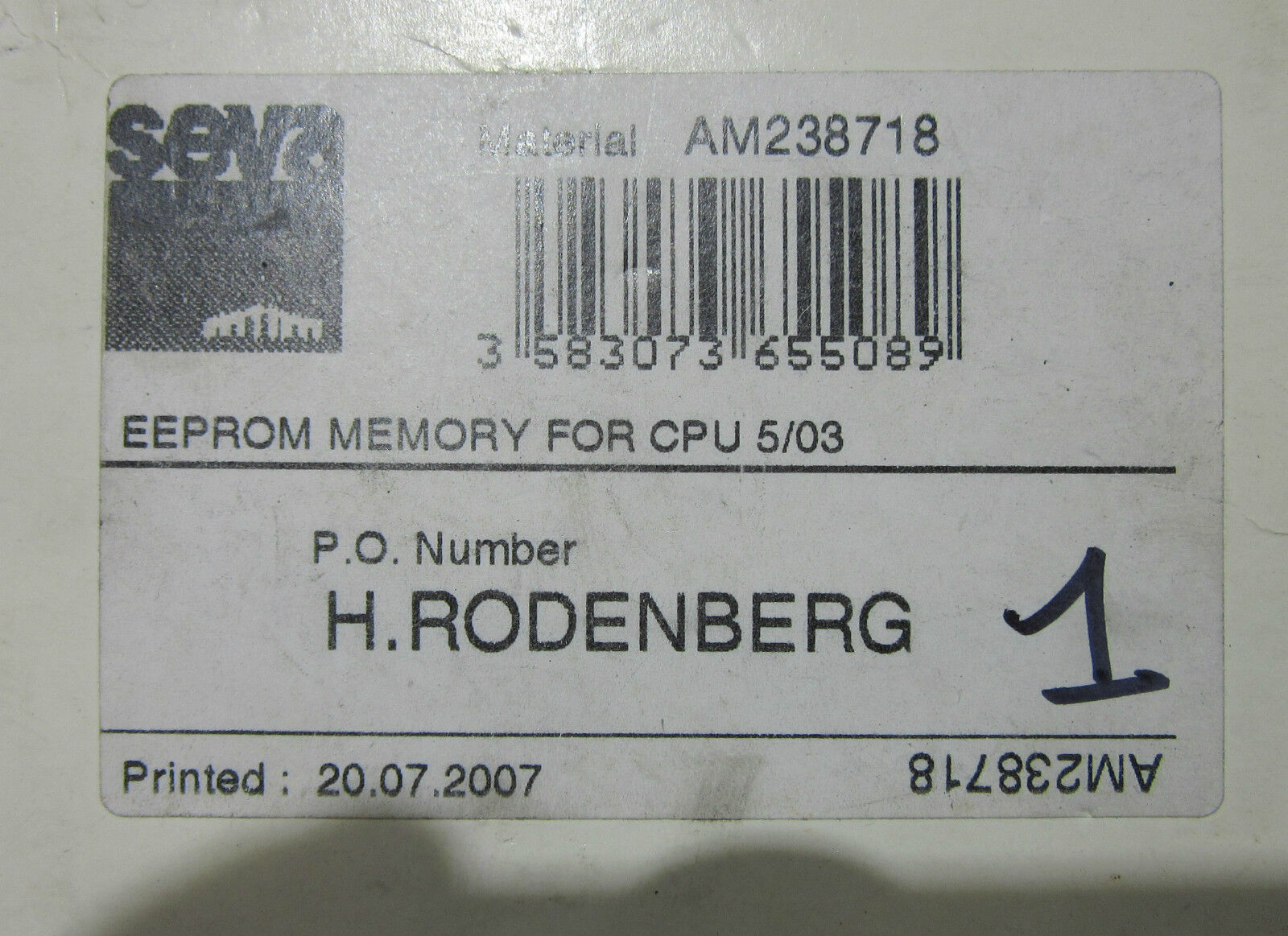 Eeprom Memory Card for CPU 5/03