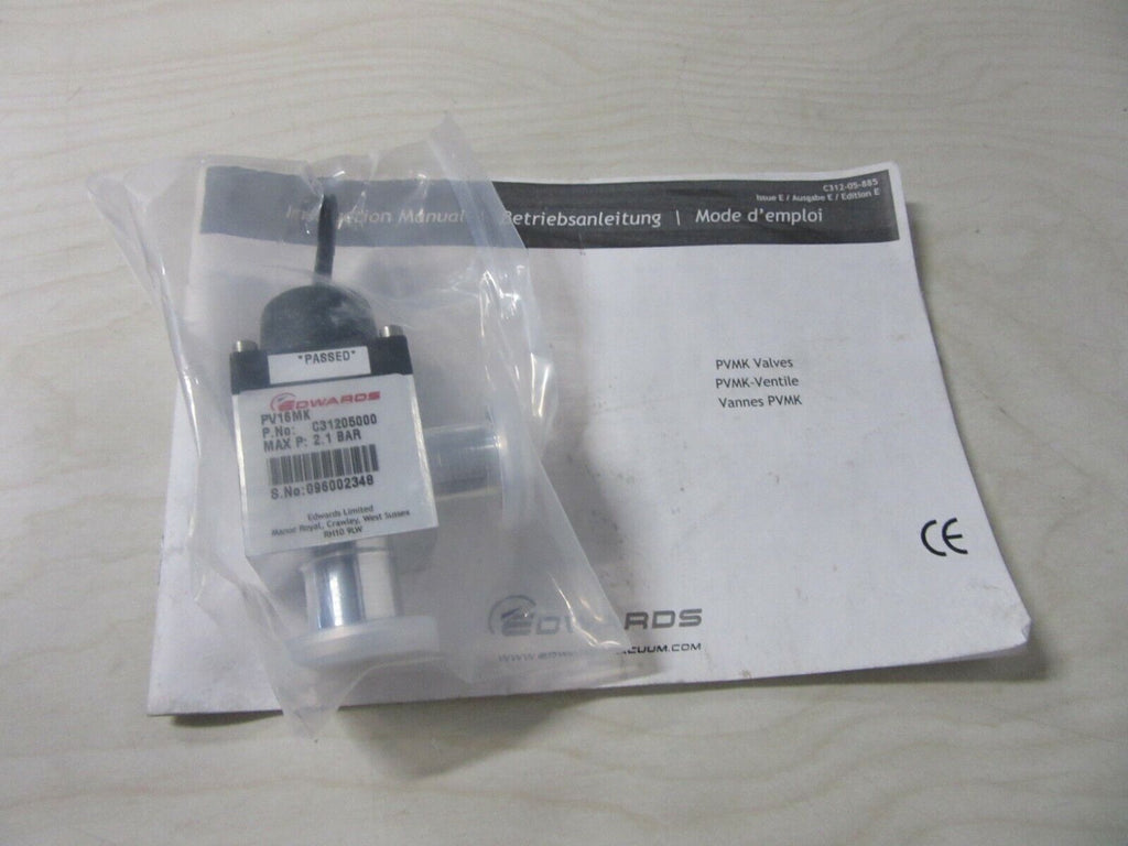 Edwards PV16MK C31205000 Max P: 2.1bar valve