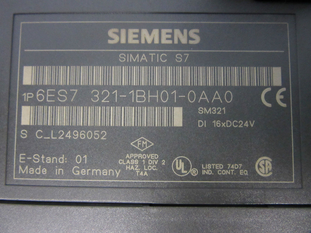 Siemens Simatic S7 6ES7 321-1BH01-0AA0 E-Stand: 01 