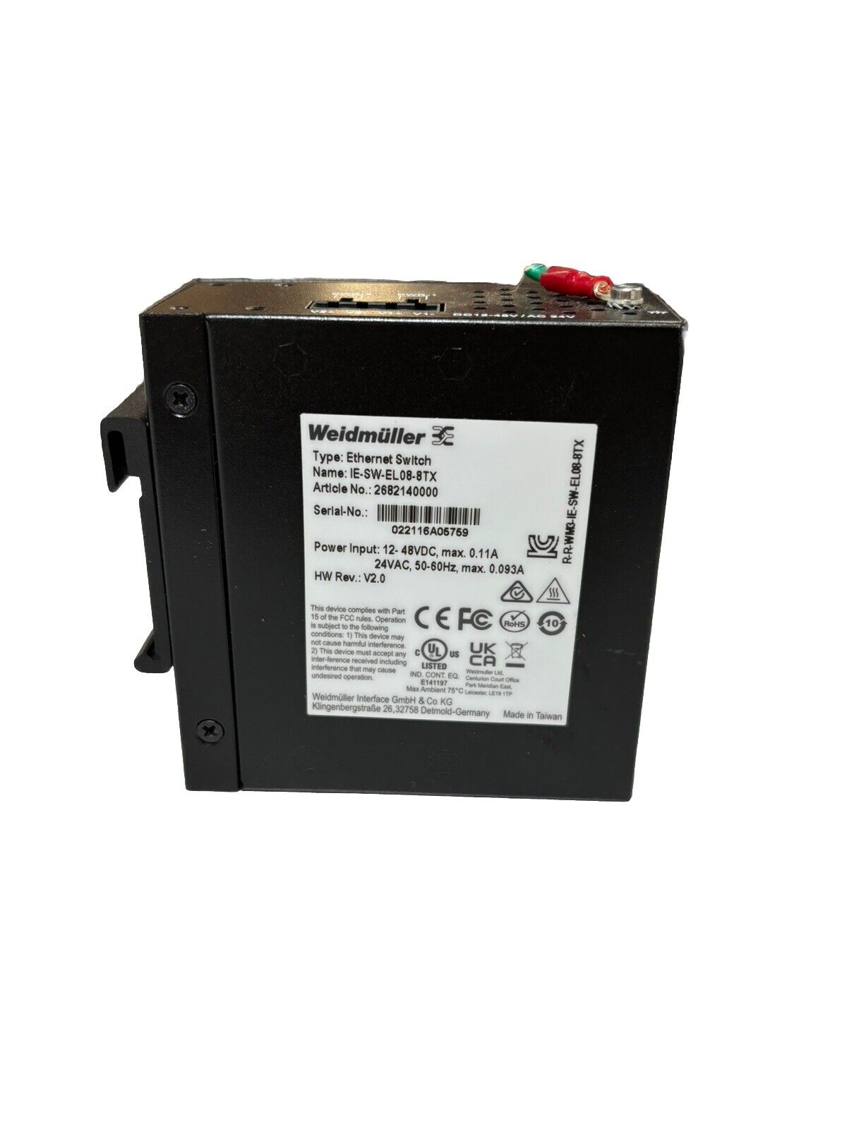 WEIDMÜLLER IE-SW-EL08-8TX Ethernet Switch