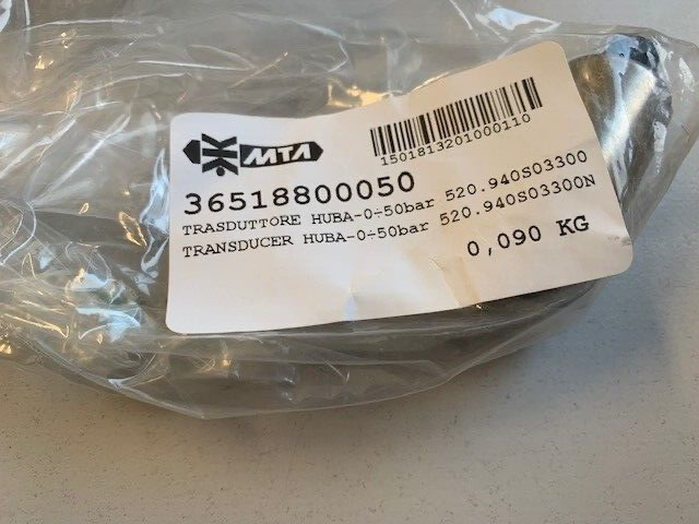 HUBA Control Transducer 0-50 bar Nr. 520940S03300N