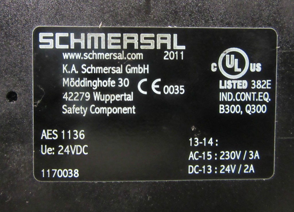 Schmersal AES1136 Ue: 24VDC