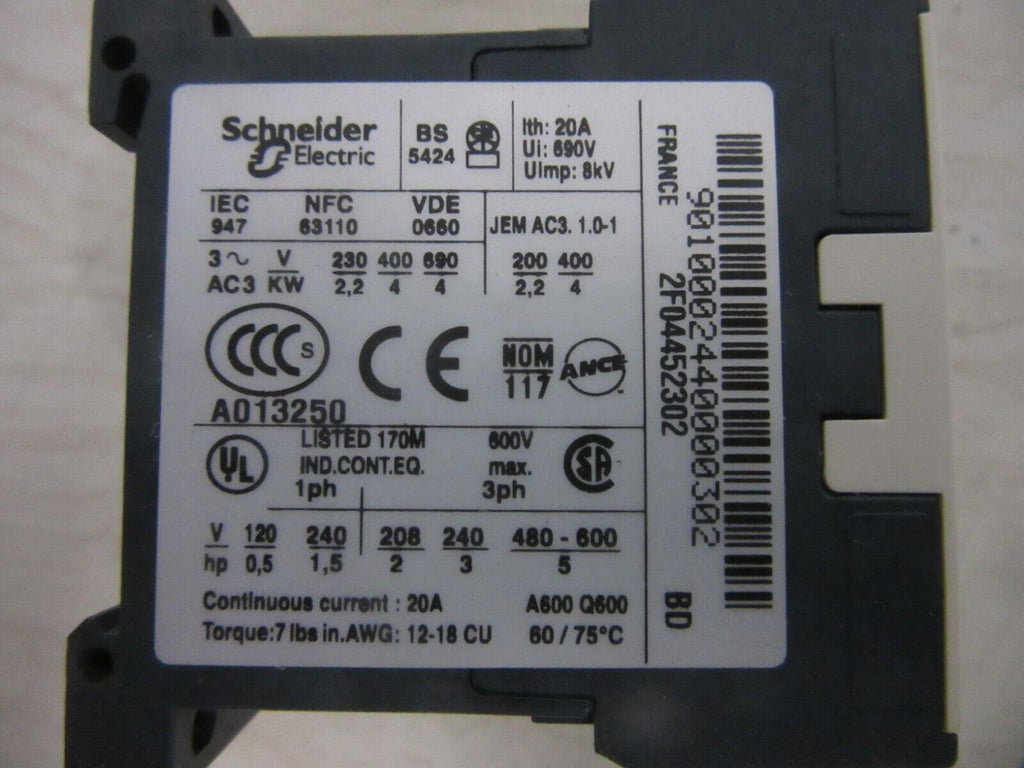 Telemecanique LP1K0901BD Schütz 24V DC 4kW-380/415V 5HP-480V Contactor