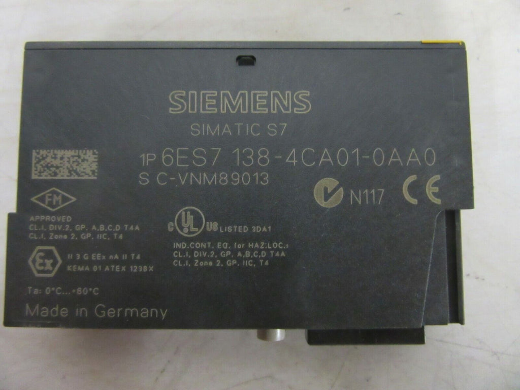 Siemens Simatic S7 6ES7: 2x 131-4BD01-0AA0 1x 138-4CA01-0AA0 2x 132-4BD01-0AA0 