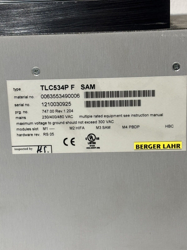 Berger Lahr TLC534P F SAM FREQUENZUMRICHTER TWIN LINE 0063553490006 Rev 1.204