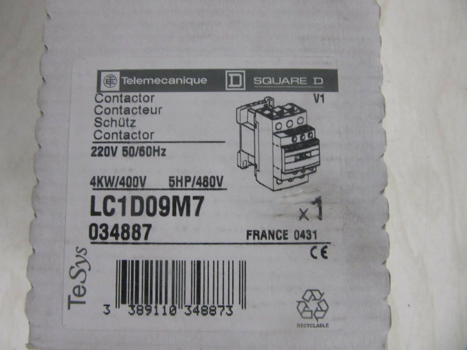 Telemecanique  LC1D09M7  Schütz 4kW/400V Contactor