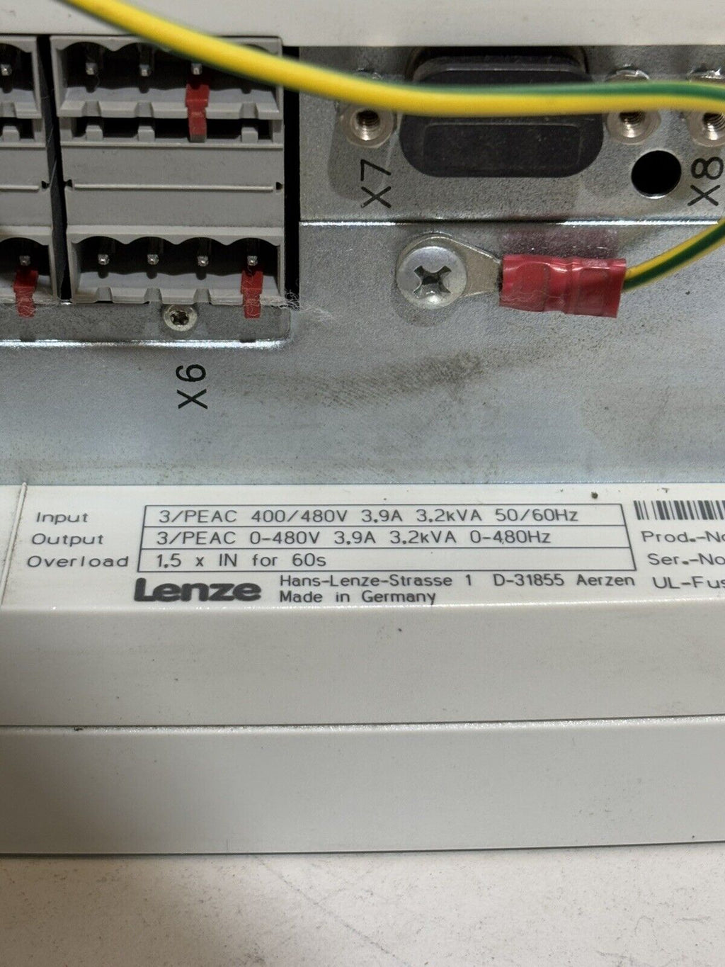 LENZE EVS9323-EP Frequenzumrichter ID.No. 00488425 Prod.No. 01171336