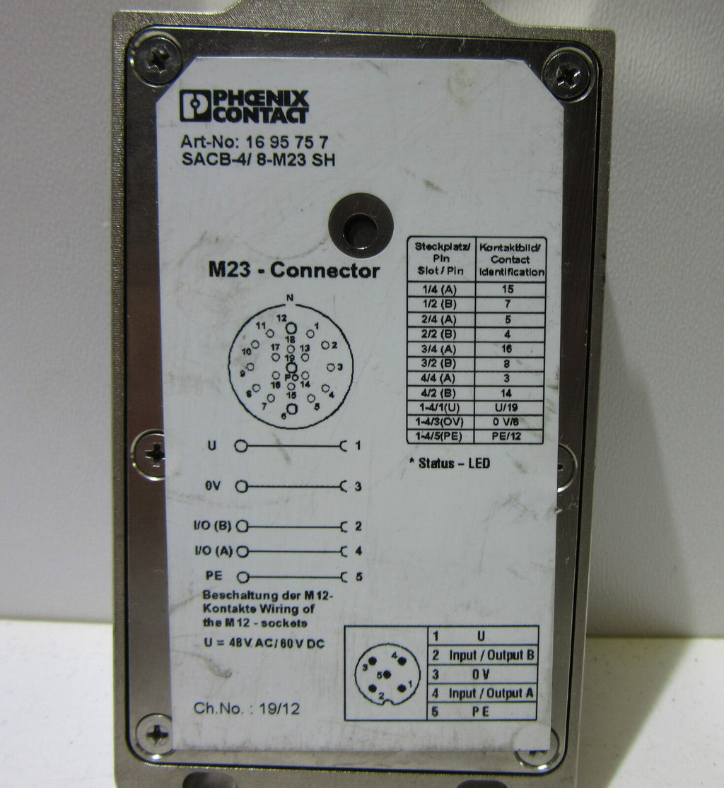 Phoenix Contact SACB-4/ 8-M23 SH M23-Connector 16 95 75 7
